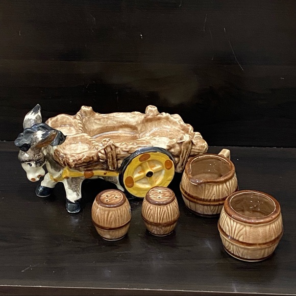 Vintage Porcelain Donkey S+P Condiment Set - Picture 6 of 16